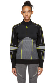 adidas by Stella McCartney - Black & Grey Run Outdoor Midlayer Sweater