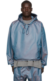 Fear of God - ブルー ナイロン イリディセント オーバーサイズ ジャケット