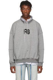 Fear of God - Grey Mock Neck 'FG' Sweatshirt