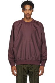 Fear of God - Burgundy Nylon Crewneck Sweatshirt