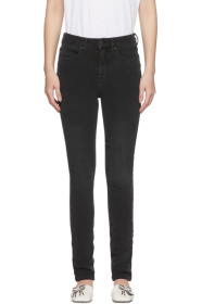 Victoria Victoria Beckham - 黑色 Powerhigh V Shape 牛仔裤