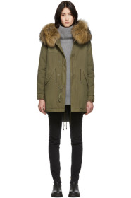 Mr & Mrs Italy - Green Midi Fur Jazzy Parka