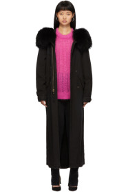 Mr & Mrs Italy - SSENSE Exclusive Black Fur Long Jazzy Coat