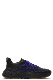 Bottega Veneta - Baskets noires et bleues Lace Speed