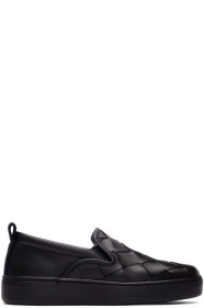 Bottega Veneta - ブラック マキシ イントレチャート スニーカー