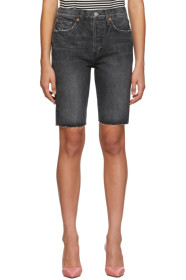 Re/Done - Short long noir Originals Denim 80's