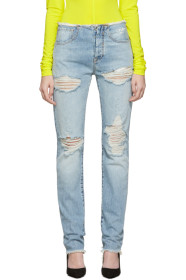Unravel - Jean bleu Vintage Spray