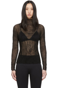 Issey Miyake - Black Chiffon Twist Blouse