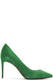 Christian Louboutin - 绿色 Kate 85 绒面天鹅绒高跟鞋