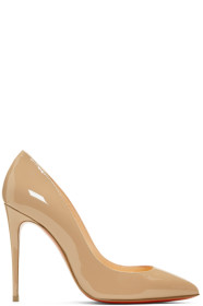 Christian Louboutin - 驼色 Pigalles Follies 漆皮高跟鞋