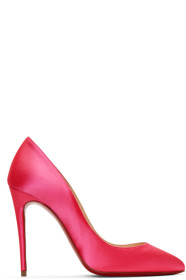 Christian Louboutin - 粉色 Pigalles Follies 100 缎面高跟鞋