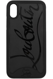 Christian Louboutin - Étui pour iPhone X/XS noir Loubiphone Sneakers
