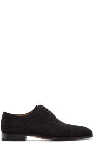 Christian Louboutin - Black Suede Cousin Charles Derbys