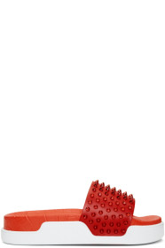 Christian Louboutin - Sandales à enfiler rouges Fun
