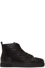 Christian Louboutin - ブラック Louis Spikes スニーカー