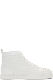 Christian Louboutin - ホワイト Louis Spikes ハイトップ スニーカー
