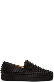 Christian Louboutin - Baskets à enfiler noires Roller-Boat