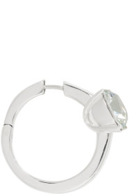 Ambush - Silver & Blue Solitaire Single Earring