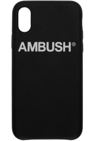 Ambush - SSENSE Exclusive Black Logo iPhone X Case