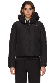 Champion Reverse Weave - Black Back Script Logo Puffer Jacket