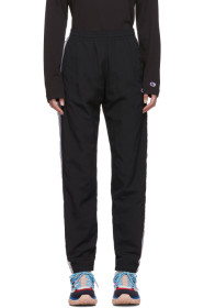 Champion Reverse Weave - Black Nylon Elastic Cuff Track Pants
