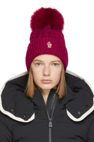 Moncler Grenoble - Pink Fur Pom Pom Beanie