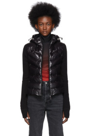 Moncler Grenoble - 黑色拼接羽绒夹克
