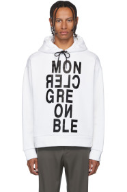 Moncler Grenoble - White Maglia Logotype Hoodie