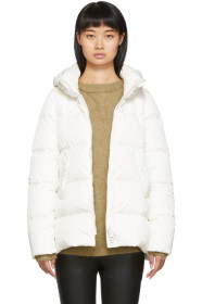 Herno - White Down Heavy Nylon Hilo Jacket