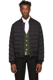 Herno - Blouson aviateur en duvet noir 'L'Aviatore'