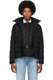 Herno - Parka courte à glissière noire Channelled