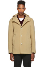 Herno - Manteau en laine brun clair Thick