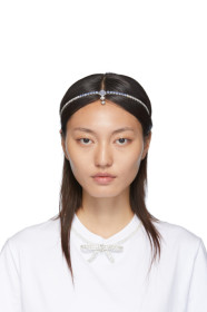 Miu Miu - 银色 & 蓝色水钻发带