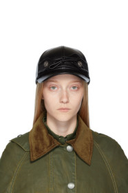 Miu Miu - Black Shiny Nappa Cap