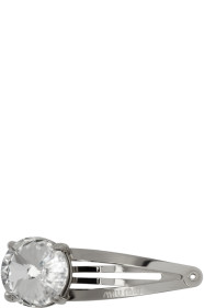 Miu Miu - Silver & White Crystal Hair Clip