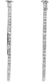 Miu Miu - Silver Crystal Hoop Earrings
