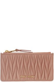 Miu Miu - Pink Matelassé Card Holder
