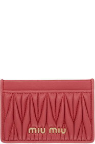 Miu Miu - Pink Quilted Logo Card Holder