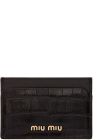 Miu Miu - Black Croc Card Holder