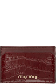 Miu Miu - Red Croc Card Holder