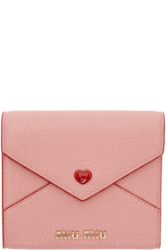 Miu Miu - Pink Madras Love Trifold Wallet