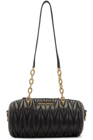Miu Miu - Black Matelassé Cylinder Bag