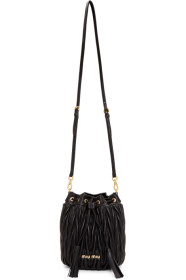 Miu Miu - Black Quilted Bucket Bag