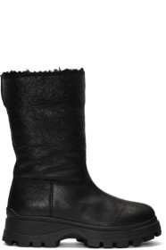 Miu Miu - Black Eco Fur Boots