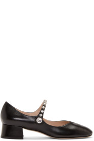 Miu Miu - Black Crystal Ballerina Heels