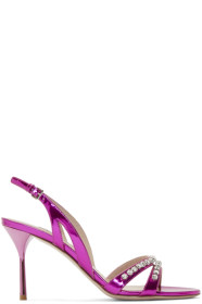 Miu Miu - Pink Crystal Sandals