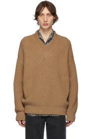 Nanushka - Tan Vince V-Neck Sweater