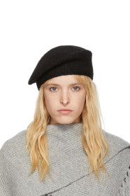 Lauren Manoogian - SSENSE Exclusive Black Alpaca Beret