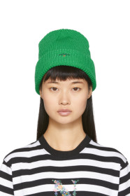 Noah NYC - 绿色基础款徽标毛线帽