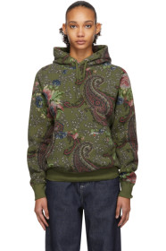Noah NYC - Green Paisley Core Logo Hoodie